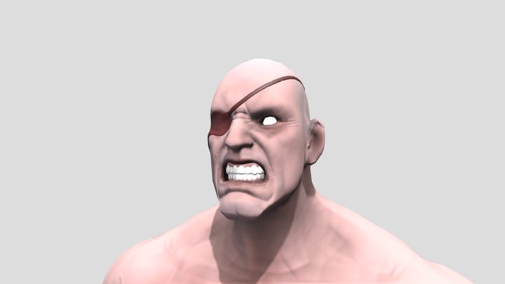 SAGAT from street fighter2 3D Model