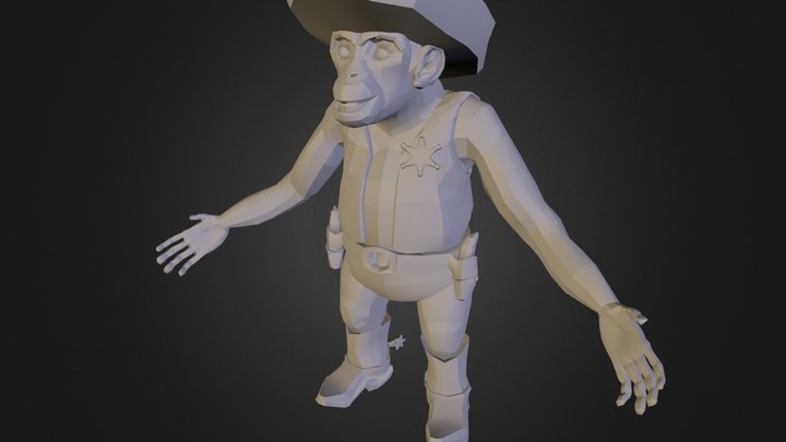 Chimp sheriff 3D Model