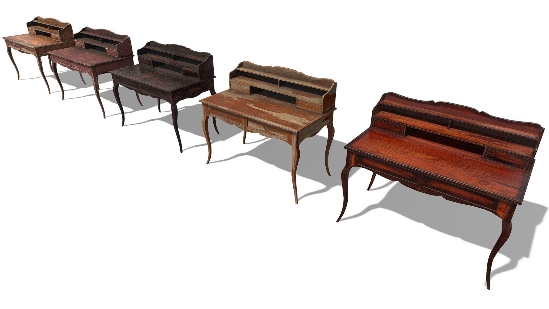 Antique Desks - Buy Royalty Free 3D model by Studio Lab (@studiolab.dev ...
