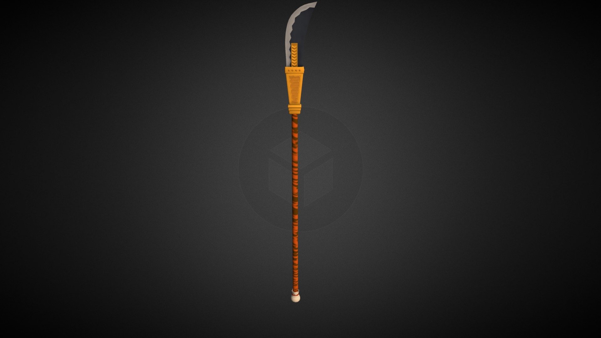 Bisento Spear of white beard One Piece 3D model 3D printable