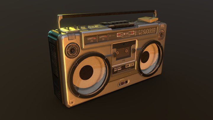 Sharp Boombox GF-9191 3D Model