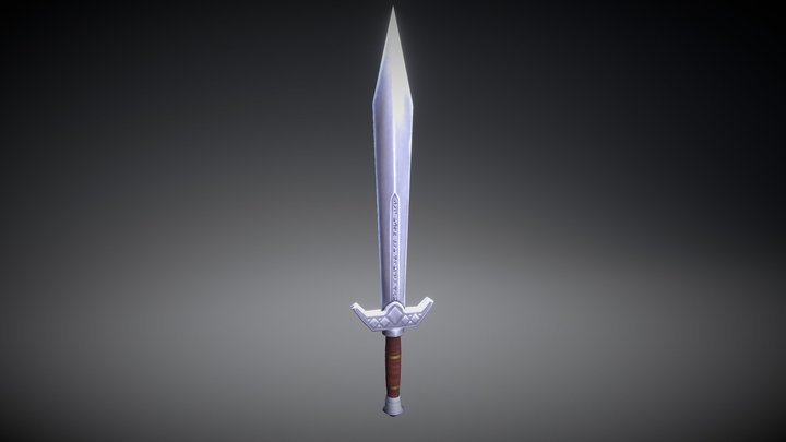 Runic Sword (Hand Painted) 3D Model
