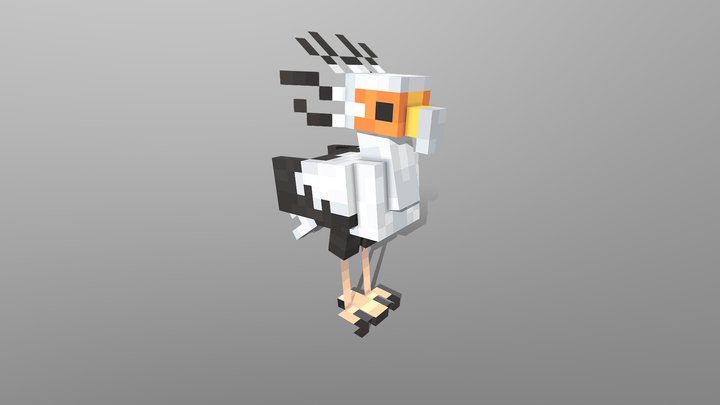 Secretary bird 3D Model