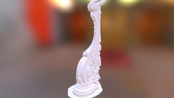 Wooden Newel 3D Model