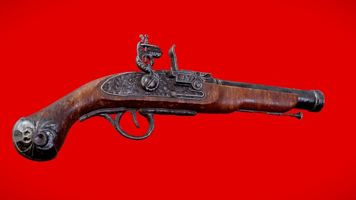 Flintlock Pistol 3D Model