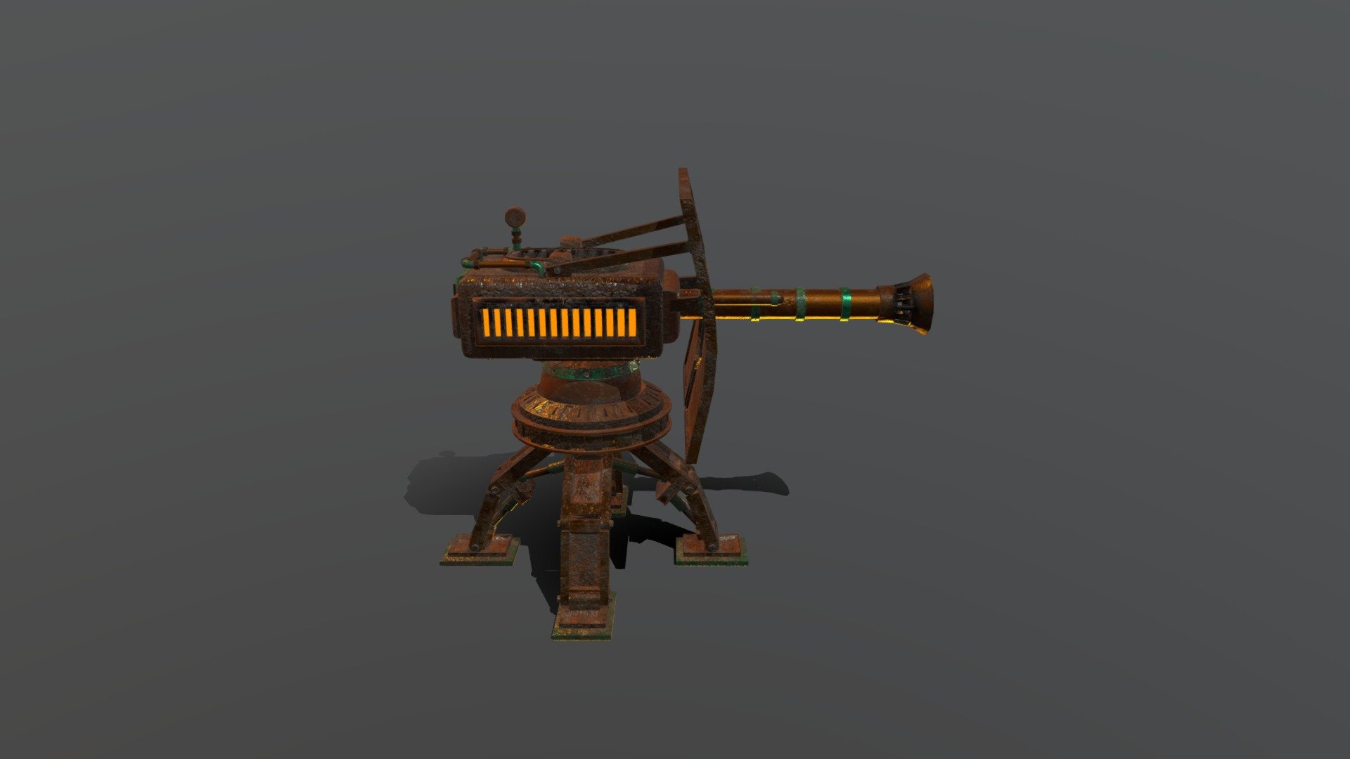 Steampunk dirty turret