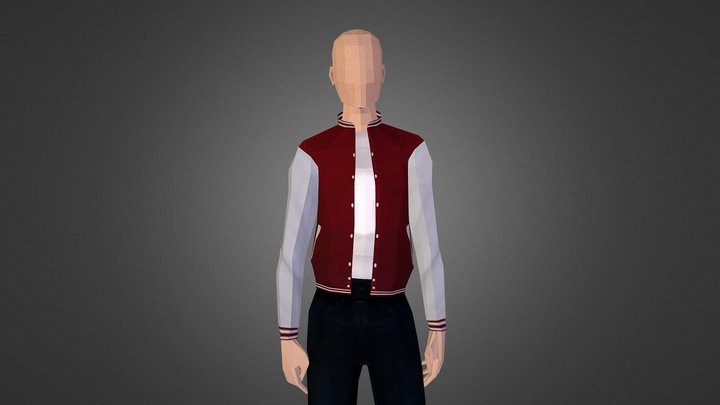 PS1 PSX High School Guy 3D Model