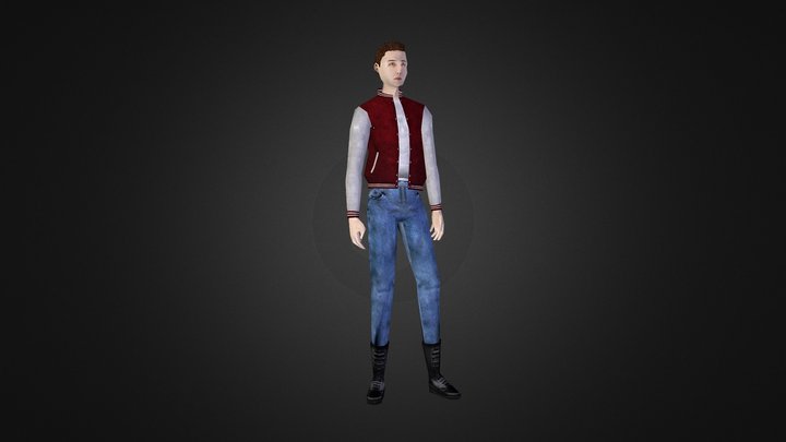 PS1 PSX High School Character 3D Model