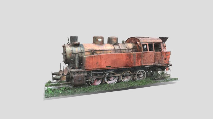 Parowóz typu Śląsk  - Skansen Pyskowice 3D Model