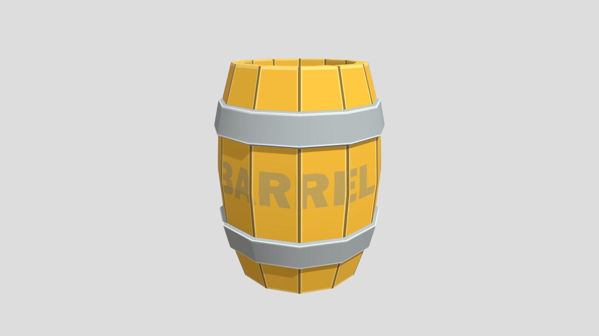 Low-Poly Wooden Barrel - 3D model by ardaboyroo [d96fd04] - Sketchfab