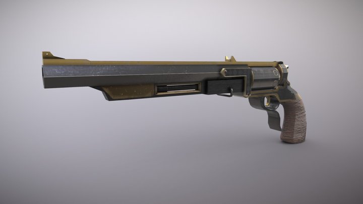 Hand Cannon from Bioshock Infinite 3D Model