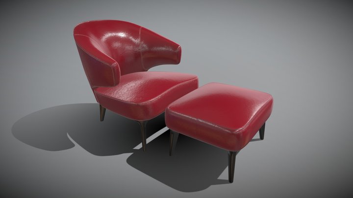 Minotti Aston Armchair – Gratis 3D-model STL