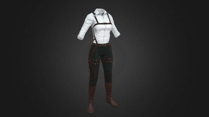 AOT / SNK Inspired Outfit 3D Model