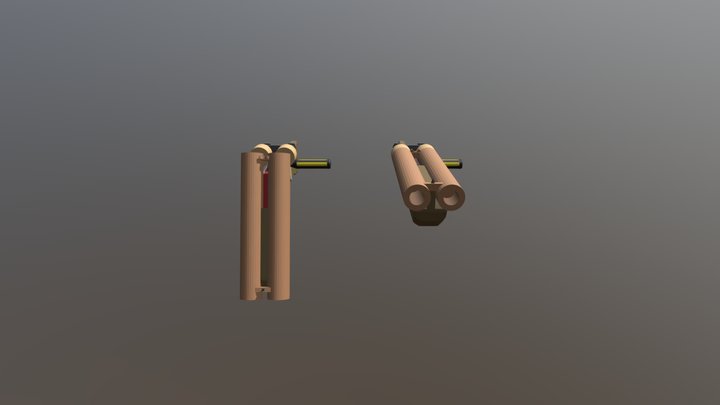 Rust Double Barrel Shotgun 3D Model