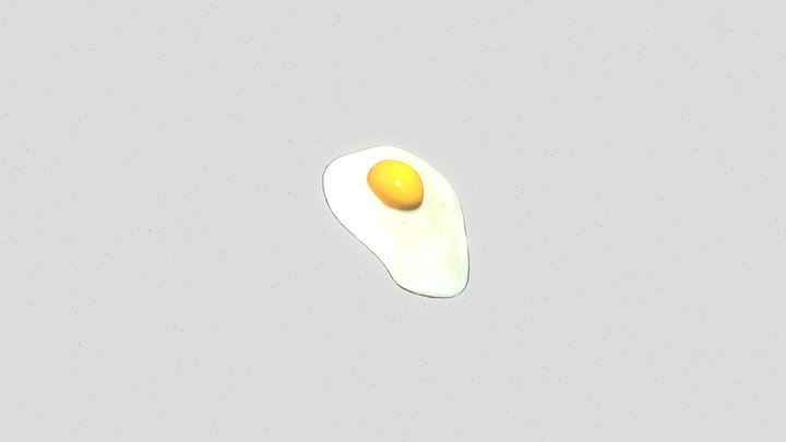 Fried egg Hat 3D Model