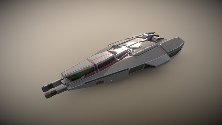 Spaceship O-100 3D Model