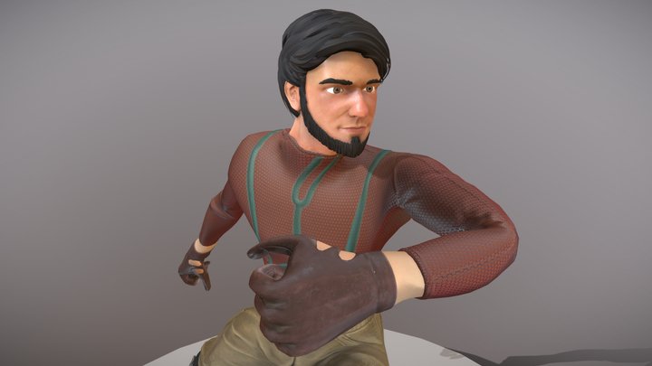 PersoHD_B2C1 Pose "Defend" 3D Model