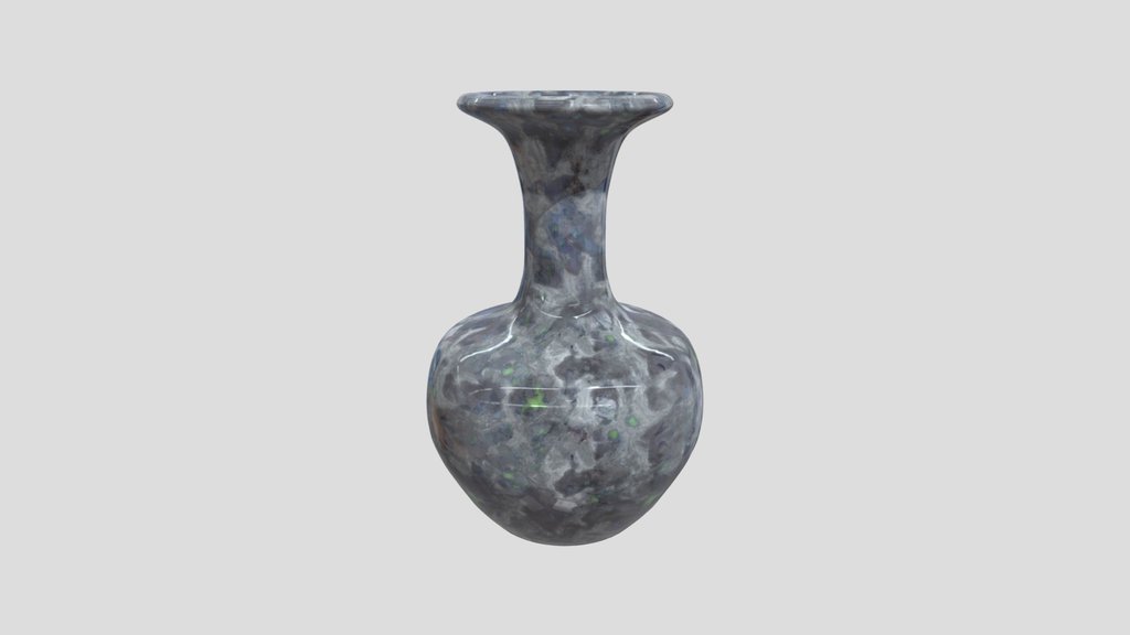 Volga Blue Granite Vase