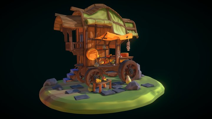 The Traveling Wagon - Cheeeeeeeeeese 3D Model