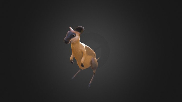 Walabi Low Poly 3D Model