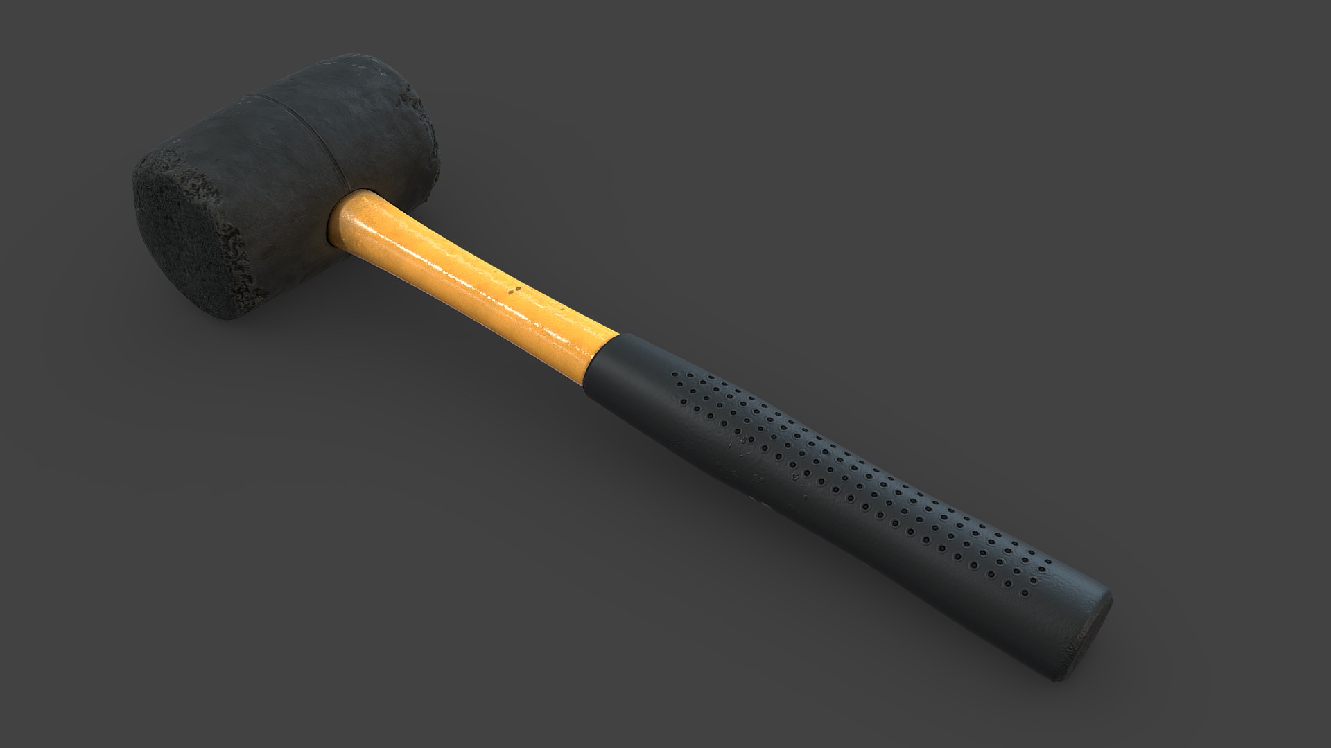 3D model Rubber Mallet - This is a 3D model of the Rubber Mallet. The 3D model is about a pencil and a rock.