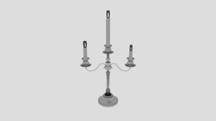 Ornate Candle Holder 3D Model