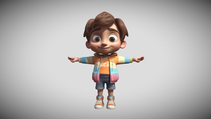 Pixar Style Character 3D Model