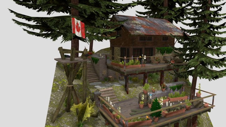 DAE Diorama - Forest Loner 3D Model
