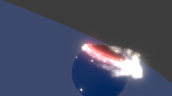 Particle Effect - Pernitrates through Surface 3D Model
