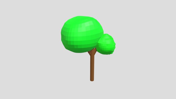low poly simple Tree 3D Model