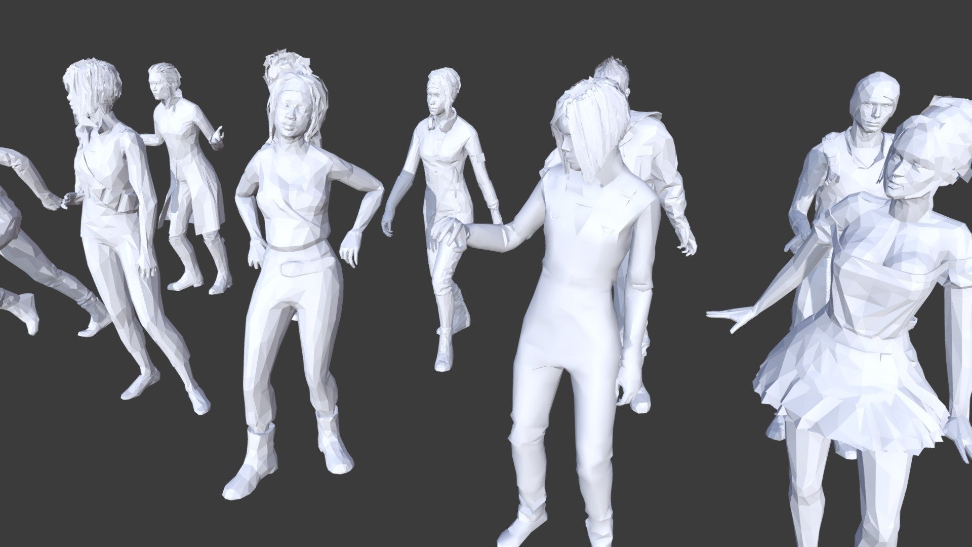 Low Poly People Collection 6 - Buy Royalty Free 3D Model By Game ...