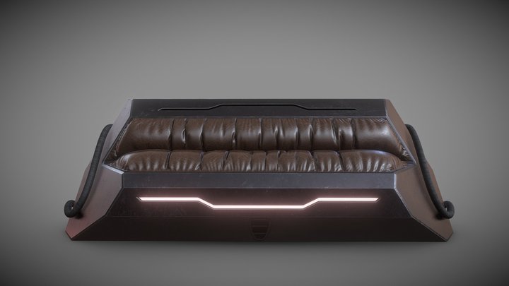 SciFi Cyberpunk inspired sofa 3D Model