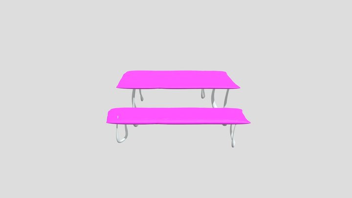 Magenta bench 3D Model