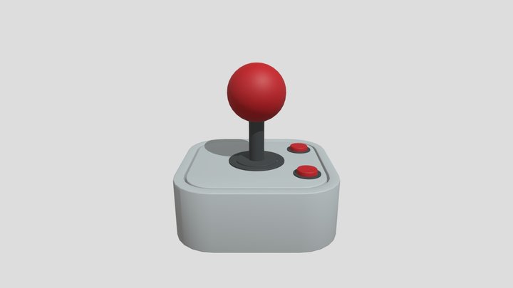 Retro Joystick 3D Model