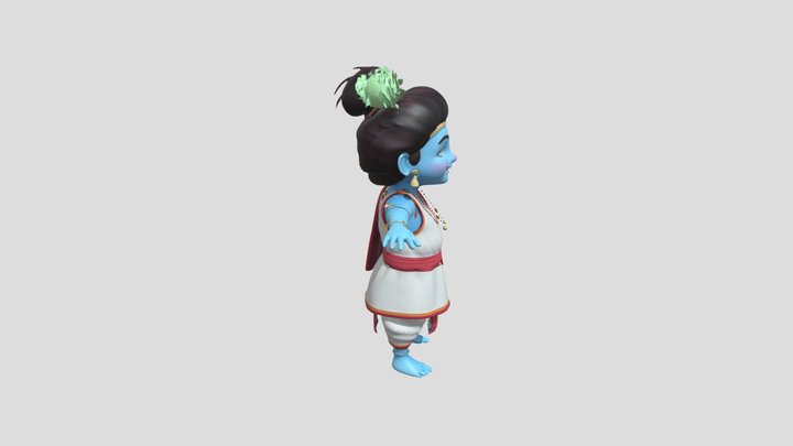 KANHA JI BEST FOR ANIMATION GLB FILE (TESTED) 3D Model
