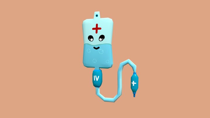 IV Drip Low Poly 3D Model