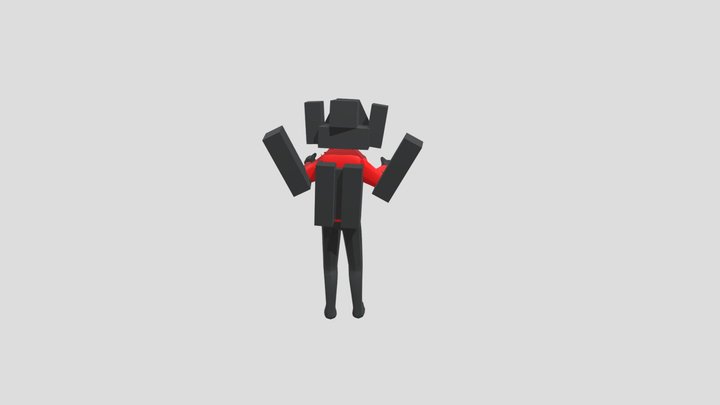 Low poly speaker man.by skibidi 3D Model