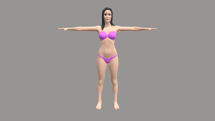 Base de cabelo para menina V33 Modelo 3D - TurboSquid 1962151