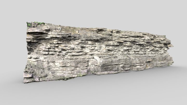 Exposed Cliffside 3D Model