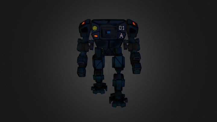 LOWPOLY MECH 3D Model