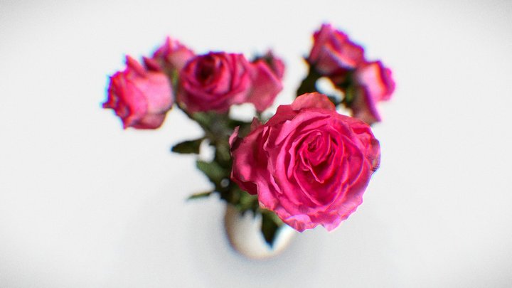 Rose flower bouquet 3D Model