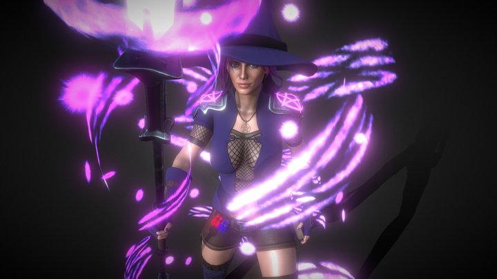 Sexy Witch - Game Ready - 3D Model