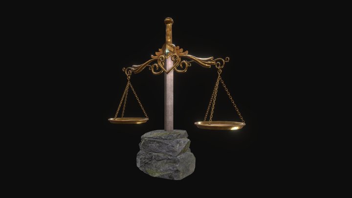 Scale of Justice Excalibur 3D Model