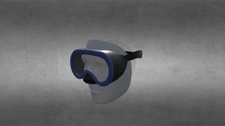 Snorkel mask for Spark AR 3D Model