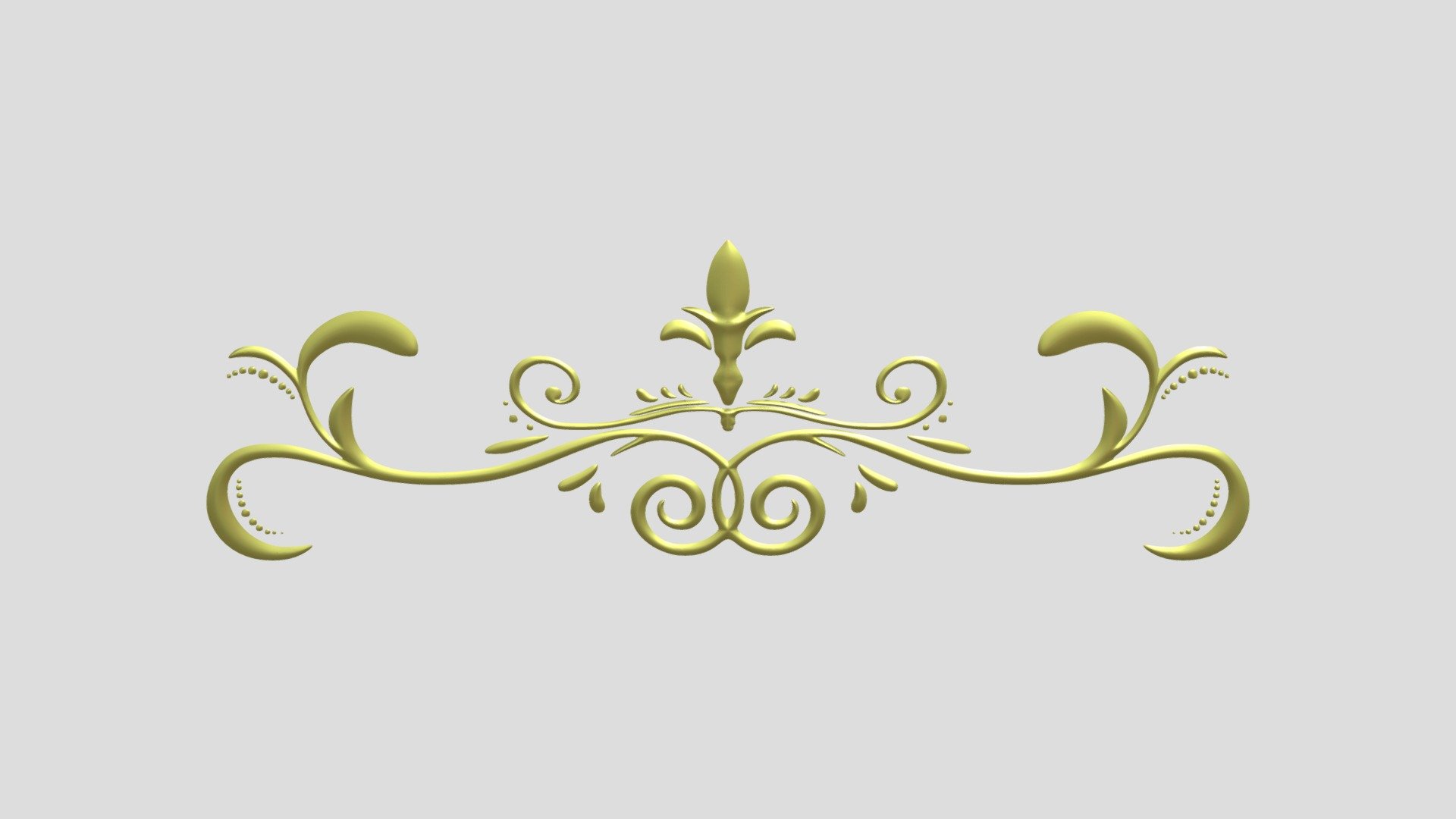 Gate Fence Iron Gold Ornate Ornament