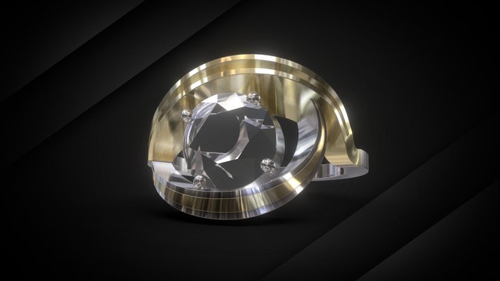 Horus Eye Diamond Ring Design 3D Model