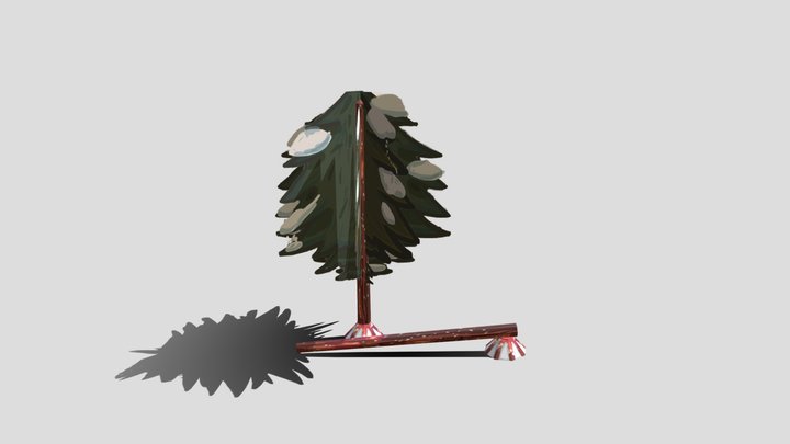 gravity falls snowy trees 3D Model