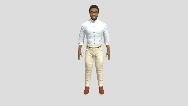 Chadwick Boseman - Model in High Polygonage 3D Model