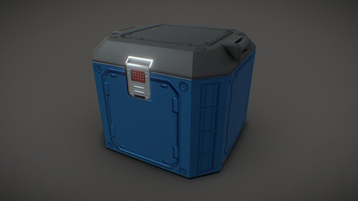 Game Ready Sci-Fi Crate 3D Model
