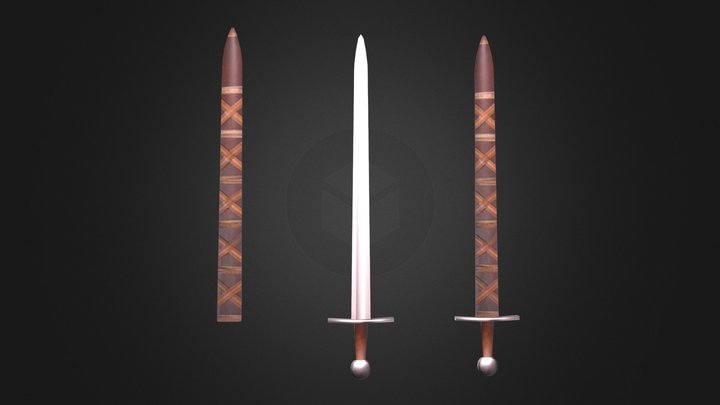 Knightly Sword (shortsword) 3D Model